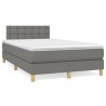 Sommier à lattes de lit avec matelas Gris foncé 120x200cm Tissu 