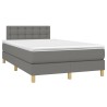 Sommier à lattes de lit avec matelas Gris foncé 120x200cm Tissu 