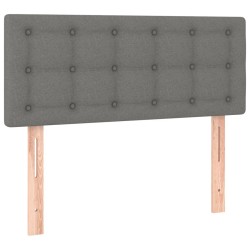 Sommier à lattes de lit avec matelas Gris foncé 120x200cm Tissu 