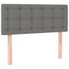 Sommier à lattes de lit avec matelas Gris foncé 120x200cm Tissu 