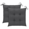 Chaise à bascule avec coussin anthracite Bois de teck solide 