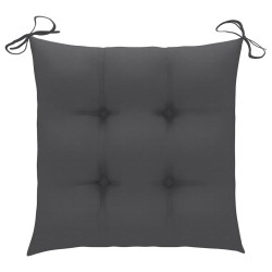 Chaise à bascule avec coussin anthracite Bois de teck solide 