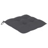 Chaise à bascule avec coussin anthracite Bois de teck solide 