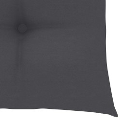 Chaise à bascule avec coussin anthracite Bois de teck solide 
