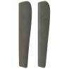 Tête de lit avec oreilles Gris foncé 163x23x118/128 cm Velours 