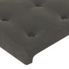 Tête de lit avec oreilles Gris foncé 163x23x118/128 cm Velours 
