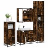 Ensemble meubles salle de bain 4 pcs chêne fumé bois ingénierie 