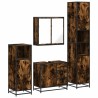 Ensemble meubles salle de bain 4 pcs chêne fumé bois ingénierie 