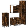 Ensemble meubles salle de bain 4 pcs chêne fumé bois ingénierie 