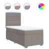 Sommier à lattes de lit avec matelas Taupe 80x200 cm Tissu 