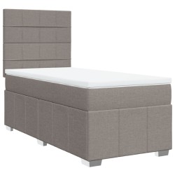 Sommier à lattes de lit avec matelas Taupe 80x200 cm Tissu 