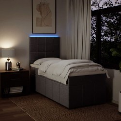 Sommier à lattes de lit avec matelas Taupe 80x200 cm Tissu 