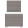 Sommier à lattes de lit avec matelas Taupe 80x200 cm Tissu 