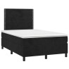 Sommier à lattes de lit avec matelas noir 120x190 cm velours 