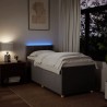 Sommier à lattes de lit avec matelas Taupe 80x200 cm Tissu 