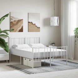 Matelas en mousse blanc 140x220 cm dureté H2 H3 