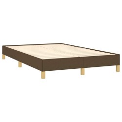 Sommier à lattes de lit matelas et LED marron foncé 120x190 cm 