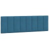 Lit avec matelas bleu 160x200 cm velours 