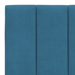 Lit avec matelas bleu 160x200 cm velours 