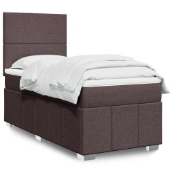 Sommier à lattes de lit avec matelas Marron foncé 90x200 cm 