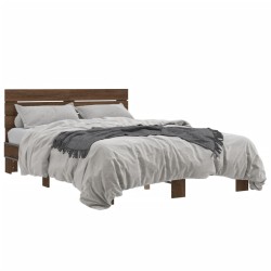Cadre de lit sans matelas chêne marron 120x200 cm 