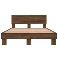 Cadre de lit sans matelas chêne marron 120x200 cm 