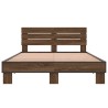 Cadre de lit sans matelas chêne marron 120x200 cm 