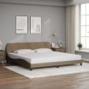 Cadre de lit sans matelas cappuccino 200x200 cm similicuir 