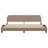 Cadre de lit sans matelas cappuccino 200x200 cm similicuir 