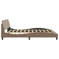 Cadre de lit sans matelas cappuccino 200x200 cm similicuir 