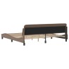 Cadre de lit sans matelas cappuccino 200x200 cm similicuir 