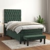 Sommier à lattes de lit avec matelas Vert foncé 90x190 cm 