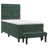 Sommier à lattes de lit avec matelas Vert foncé 90x190 cm 