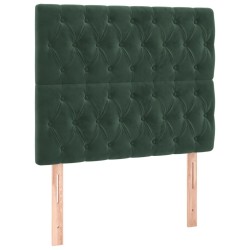 Sommier à lattes de lit avec matelas Vert foncé 90x190 cm 