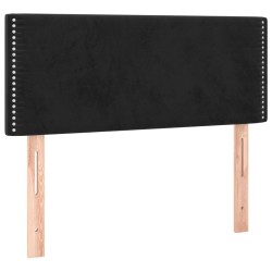 Sommier à lattes de lit avec matelas noir 120x190 cm velours 