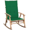 Chaise à bascule avec coussin bambou 