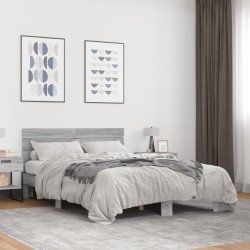 Cadre de lit sans matelas sonoma gris 120x200 cm 