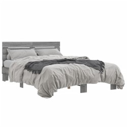 Cadre de lit sans matelas sonoma gris 120x200 cm 