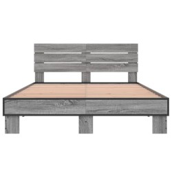 Cadre de lit sans matelas sonoma gris 120x200 cm 