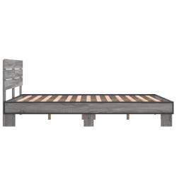 Cadre de lit sans matelas sonoma gris 120x200 cm 