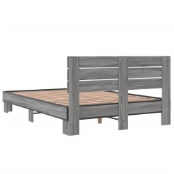Cadre de lit sans matelas sonoma gris 120x200 cm 