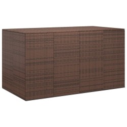 Boîte à coussins de jardin Résine tressée 194x100x103 cm Marron 