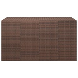 Boîte à coussins de jardin Résine tressée 194x100x103 cm Marron 