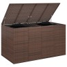 Boîte à coussins de jardin Résine tressée 194x100x103 cm Marron 