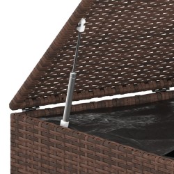 Boîte à coussins de jardin Résine tressée 194x100x103 cm Marron 