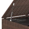 Boîte à coussins de jardin Résine tressée 194x100x103 cm Marron 