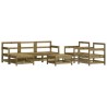 Salon de jardin 7 pcs bois de pin imprégné 