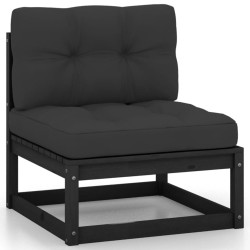 Salon de jardin 4 pcs avec coussins Bois de pin massif 