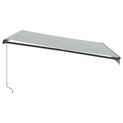 Auvent manuel rétractable avec LED anthracite blanc 400x350 cm 