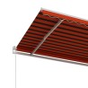 Auvent rétractable automatique 400x350 cm Orange et marron 